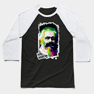 Karl Marx Popart Baseball T-Shirt